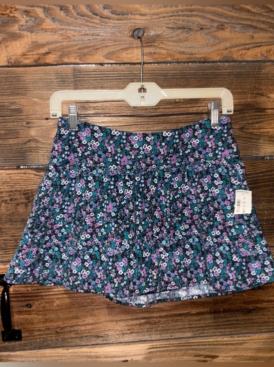 Aeropostale Dresses & Skirts - Y2K 2000’s Floral Mini Skirt in Teal, Purple & Black